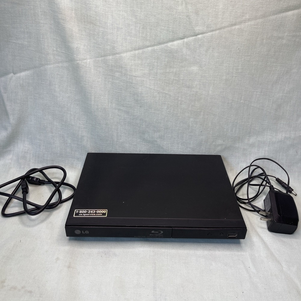 LG BP145 Blu Ray DVD Player Tested NO REMOTE w HDMI Cable Power Adapter